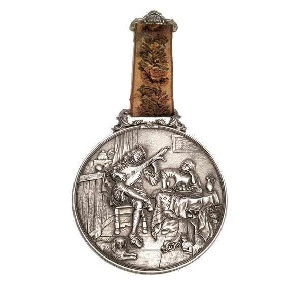 WMF Zinn Pewter Wall Plaque Germany / Tribute to Dutch Painter Hendrick M. Sorgh - Picture 1 of 7